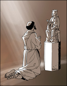 Vierge Marie et François d'Assise